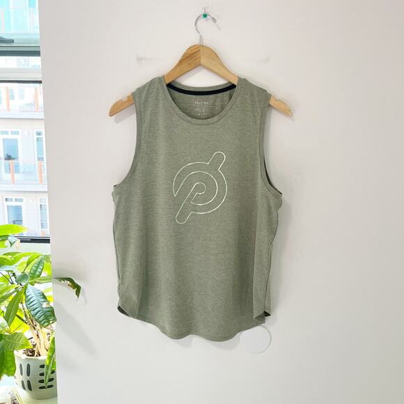 Peloton Tops - Peloton Green Logo Workout Muscle Tank Size Medium
